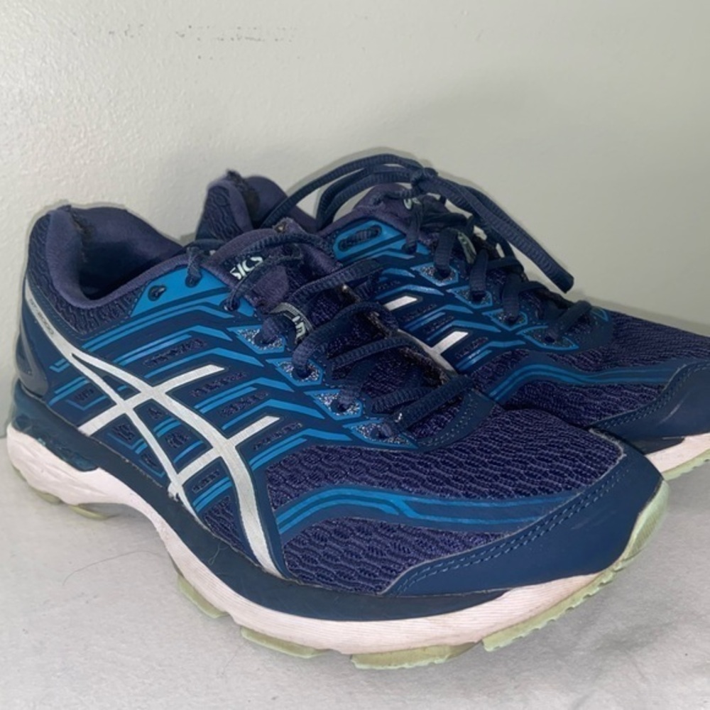 ASICS Gt-2000 5 Womens Size 8 Running Sneakers Shoes Model T757N Blue/Silver
